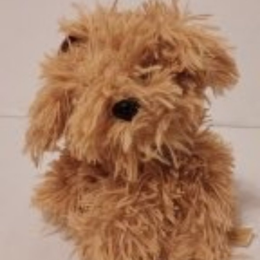 BABY'S SOFT TINY STUFFED DOG.